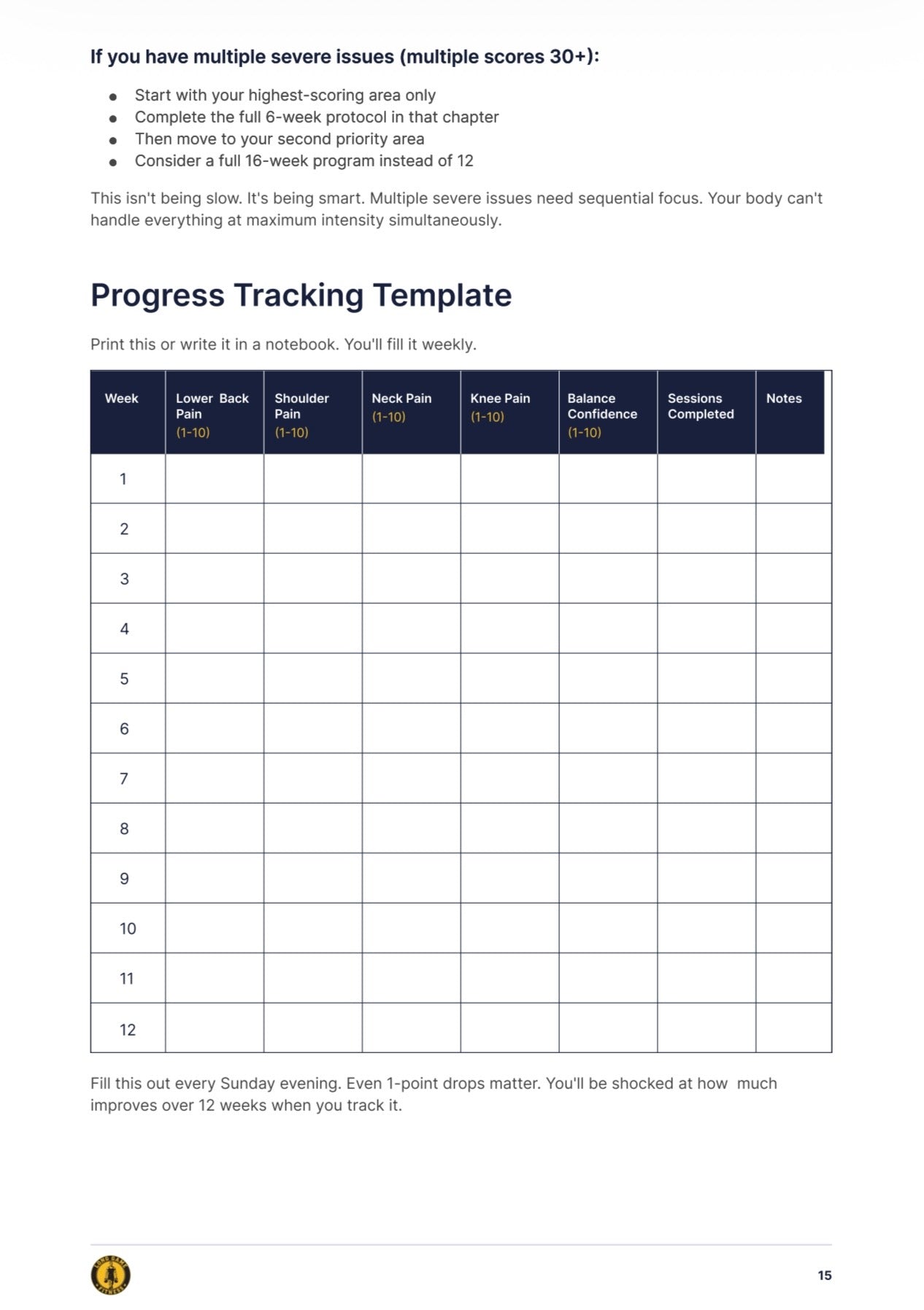 Owning the Long Game: Your 12 Week Pain-Free Plan